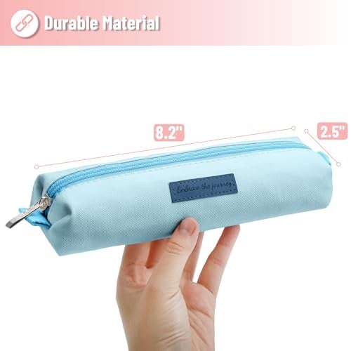 Mr. Pen- Cute Pencil Case Pouch, Light Blue Color, Multipurpose Canvas Bible Pencil Pouch - Image 2