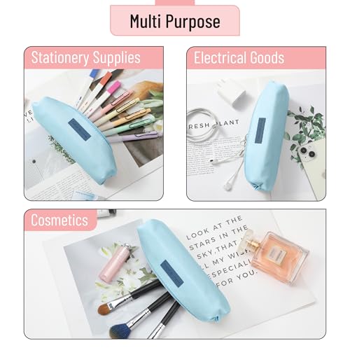 Mr. Pen- Cute Pencil Case Pouch, Light Blue Color, Multipurpose Canvas Bible Pencil Pouch - Image 3