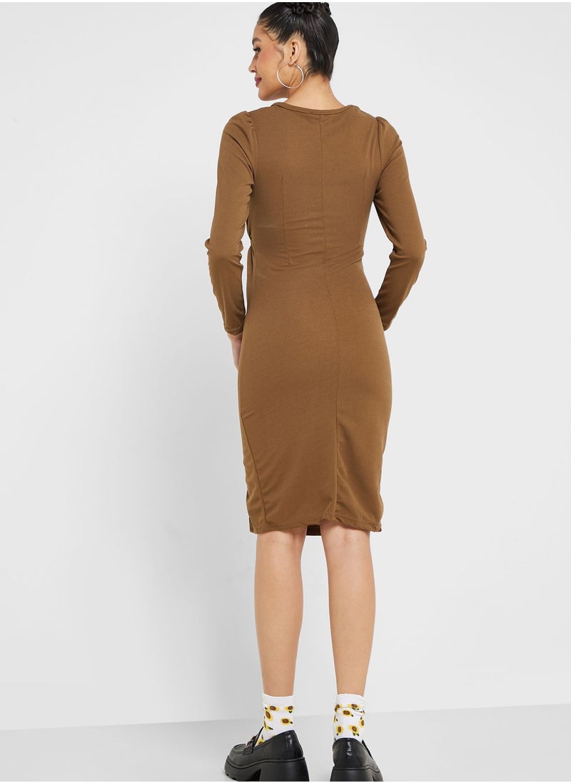Urban Minx - Urban Minx Cutout Detail Knit Dress - Image 1