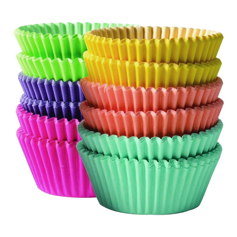 BaHoki Essentials Bahoki Essentials Paper Baking Cups  Cupcake Muffin Liners Assorted Cake Wrappers  Great for Birthday Parties and Family Gatherings  Rainbow  300 Piece 