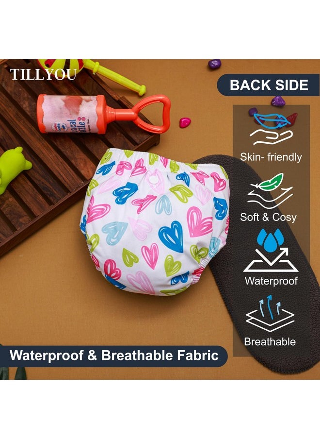 Novo Baby Leakage Proof Reusable Cloth Diaper With 5 Layer High Absorbent Pad | Reusable Nappies| Freesize For Kids 0-3 Yrs | Washable Diapers  - Image 5