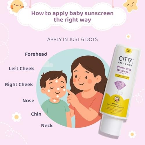 CITTA Baby & Kids Sunscreen SPF 70 PA++++ | UVA/UVB/Digital Blue Light Protection | Hypoallergenic & Non-Greasy | Dermatologist Approved | With Humus Extract for Skin Immunity | Paraben-Free | 60g - Image 4
