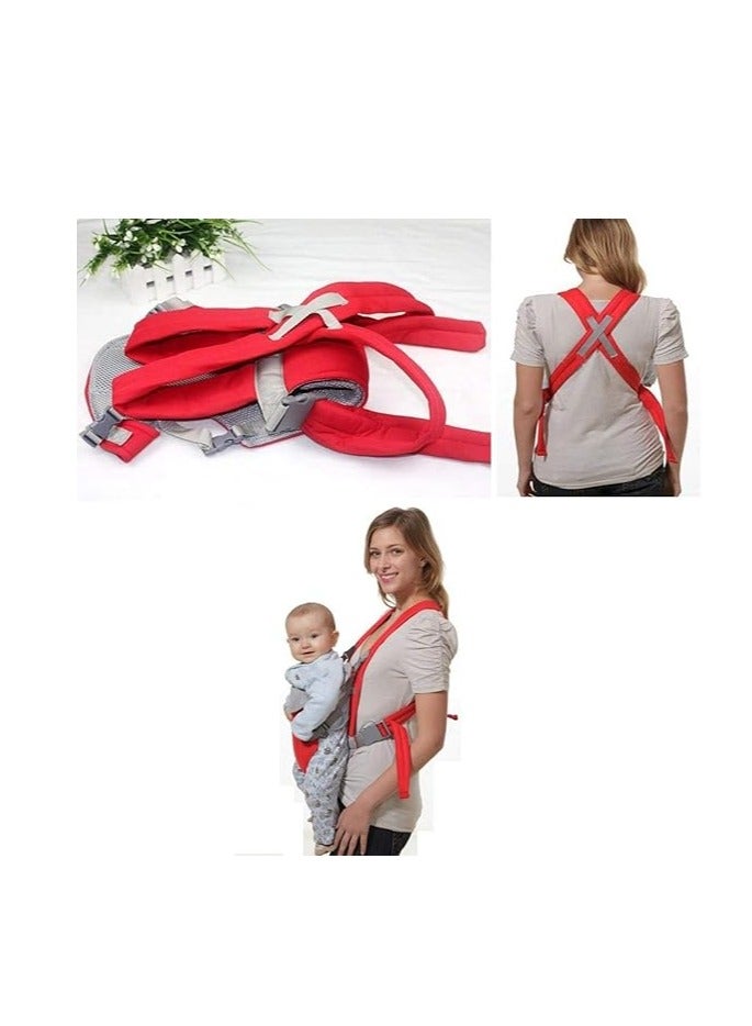BLOOMING TIME Cradle Your Sunshine Sunbaby Adjustable Infant Baby Carrier in Vibrant Red  - Image 4
