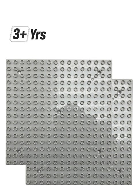 2-Piece 16X16 Dots Baseplate For Building Blocks Mini Action Figure Stand On Base Plate Educational