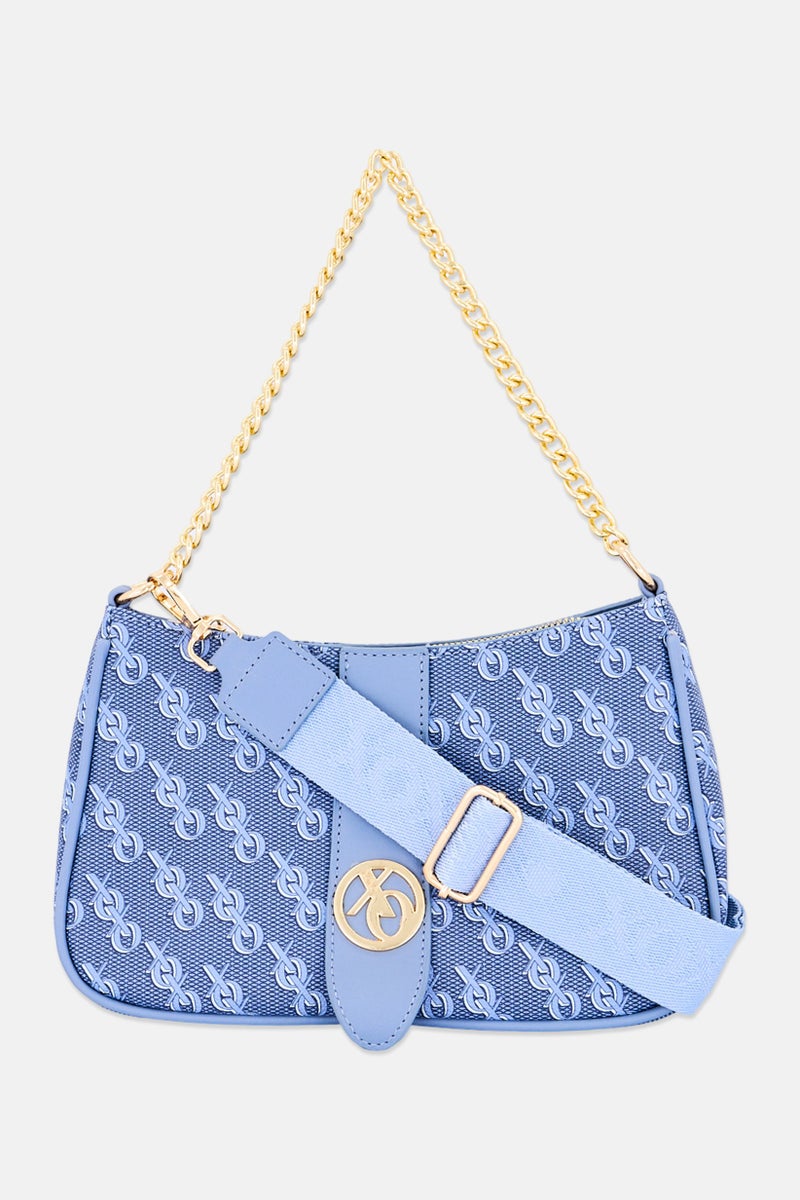 XOXO Women Brand Logo Cross Body Bag, Blue - Image 1