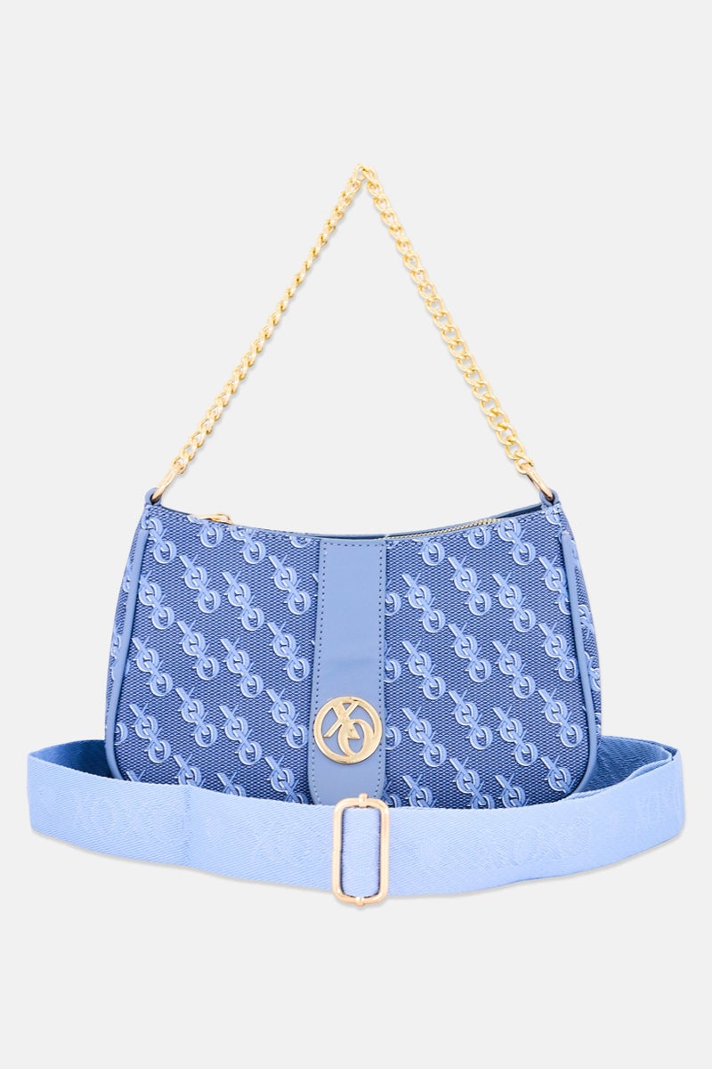 XOXO Women Brand Logo Cross Body Bag, Blue - Image 2