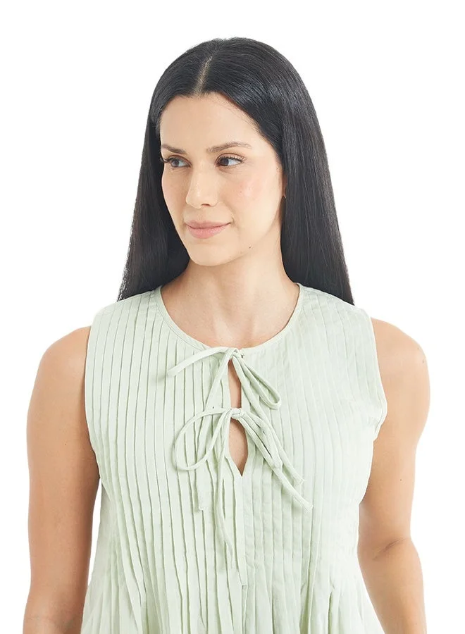 Asharae  Women's Sleeveless Solid Top With Pin Tucks  Comfortable Material, Breathable Daily Wear, Casual Fashion Outfit, Special Occasion Outfit, Trendy & Chic Apparel for Women | Best Price UAE