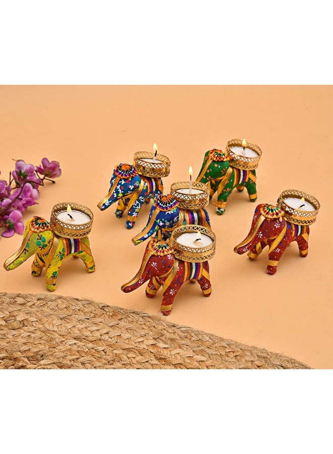 Pride Store Elephant Tealight Candles Holder for Birthday, Diwali, Festival Decoration Christmas Corporate Gifts Elephant Tealight Candle Holder Home Decoration Items for Diwali (Elephant Pack 10) - Image 2