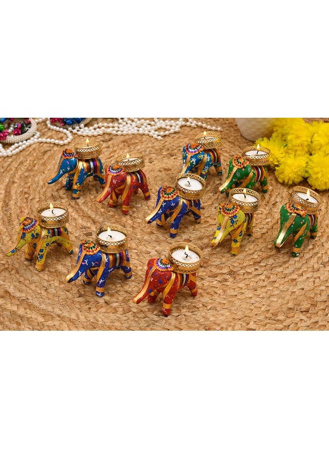 Pride Store Elephant Tealight Candles Holder for Birthday, Diwali, Festival Decoration Christmas Corporate Gifts Elephant Tealight Candle Holder Home Decoration Items for Diwali (Elephant Pack 10) - Image 5