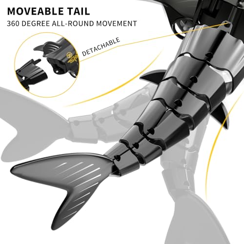 Bennol 2.4Ghz Remote Control Whale Shark Toy for Kids, 1:18 Scale High Simulation Electric RC Fish for Pool, Birthday Christmas Toys for 4-9 Year Olds Boys and Girls - Image 3