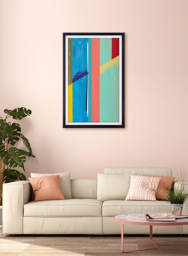 999STORE Blue abstract printed canvas painting (Canvas_18X30 Inch_Blue) BLF1830205026 - Image 1