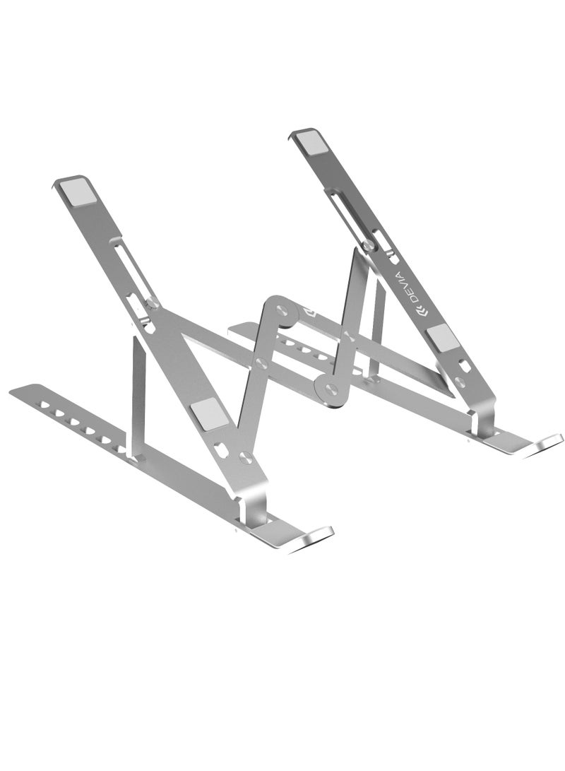 Devia adjustable aluminum laptop stand allows you to adjust the height and tilt for a comfortable viewing position. The stand features a wide base that provides excellent stability. - Image 2