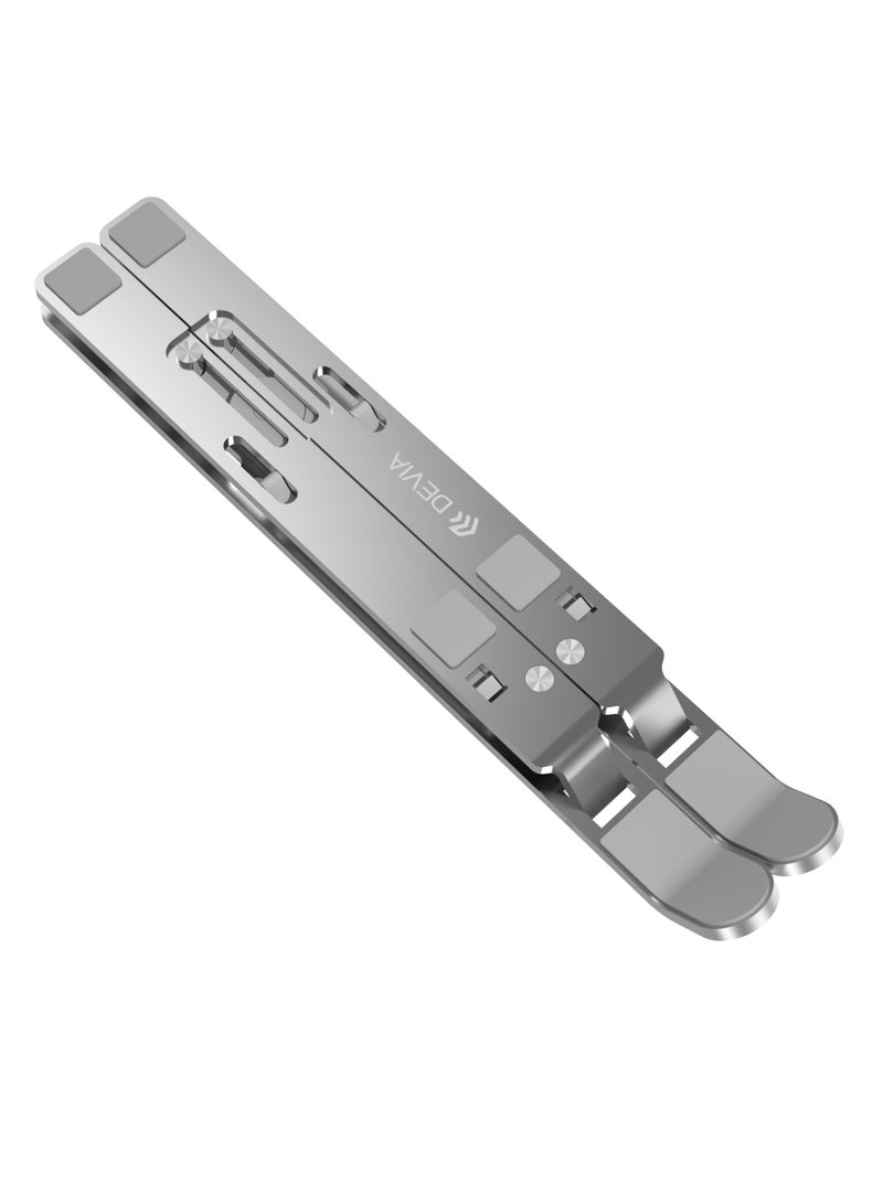 Devia adjustable aluminum laptop stand allows you to adjust the height and tilt for a comfortable viewing position. The stand features a wide base that provides excellent stability. - Image 3