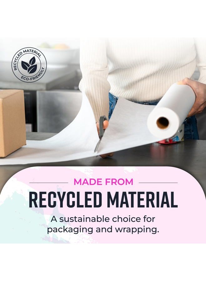 Bryco Goods White Kraft Arts and Crafts Paper Roll – 2 Pack of 18” x 75' (900 Inch) Rolls - Ideal for Paints, Wall Art, Easel Paper, Fadeless Bulletin Board Paper, Gift Wrapping Paper & Kids Crafts - Made in USA - Image 4