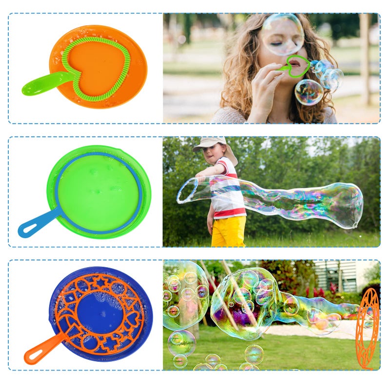 Roberly Bubble Wands Set Toys Bulk Funny Big Giant Large Bubble Making Maker with Tray for Kids Adult Summer Outdoor Playtime Activity Party Favors Gifts Birthday Games - Image 4
