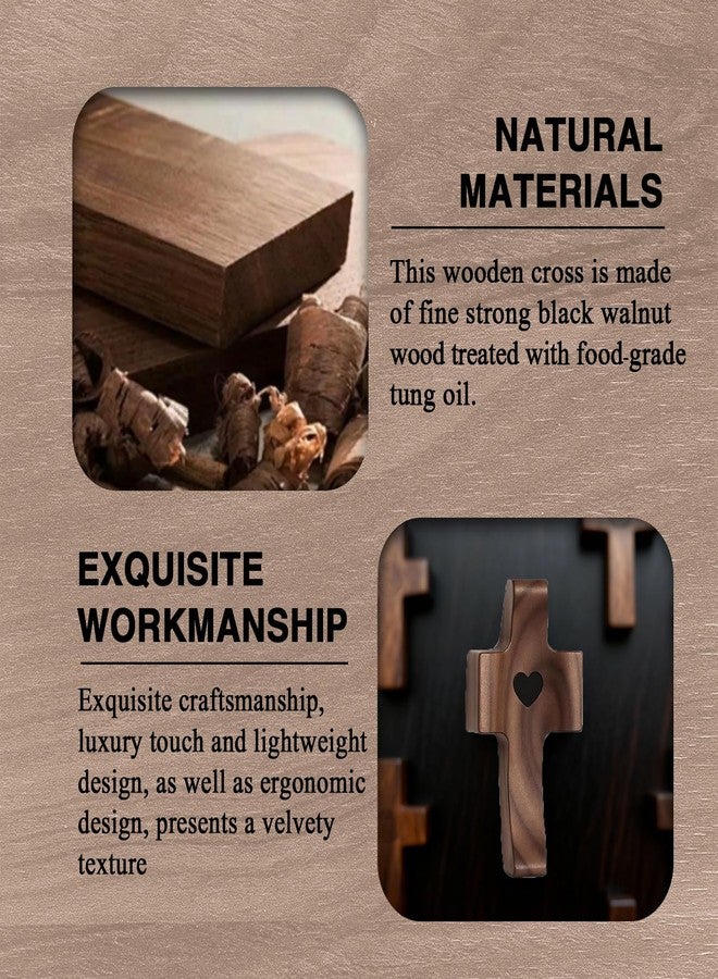 REATIFUL Wooden Cross Fidget,Cross My Heart,Small Wooden Crosses for Pocket Prayers,Prayer Cross for Hand,Pocket Cross Christian Gifts for Women and Fidget Toys for Adults (6PCS) - Image 4