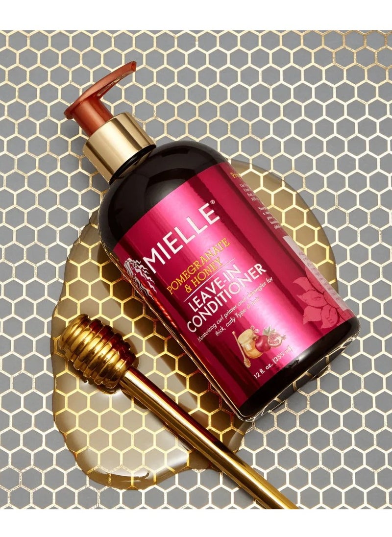 MIELLE - Mielle Organics Pomegranate & Honey Leave-In Conditioner, Moisturizing Curl Primer and Detangler, Repair Damage and Prevent Frizz, 12-Fluid Ounces - Image 1