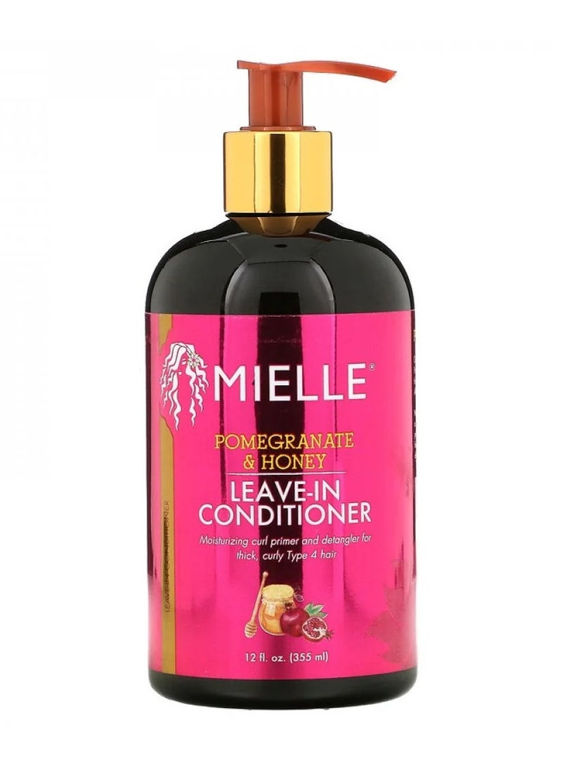 MIELLE - Mielle Organics Pomegranate & Honey Leave-In Conditioner, Moisturizing Curl Primer and Detangler, Repair Damage and Prevent Frizz, 12-Fluid Ounces - Image 1