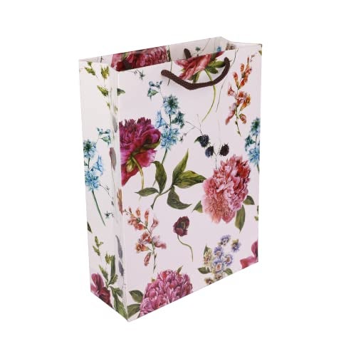 TASCHE Alekhya Design Paper Gift Bags for Return Gift, Small Presents, Weddings, Birthday, Holiday Presents,Multicolor (20.32 x 7.62 x 27.94 Cm, Pack of 10) - Image 1