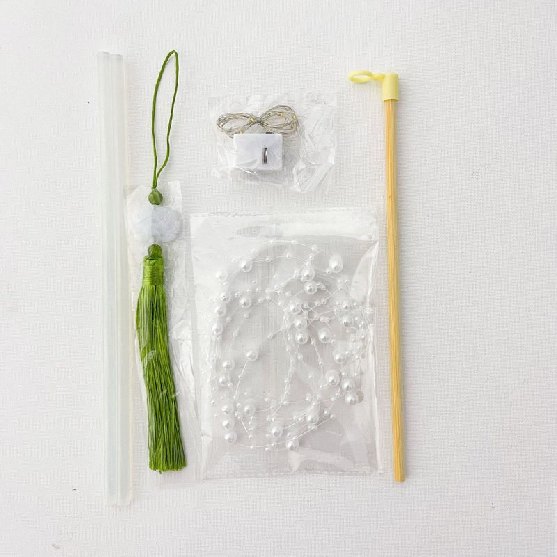 Generic Artificial Lily DIY Craft Stamen Transparent bead chain -2 m  - Image 4
