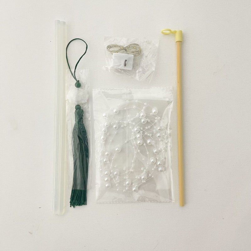 Generic Artificial Lily DIY Craft Stamen Transparent bead chain -2 m  - Image 2