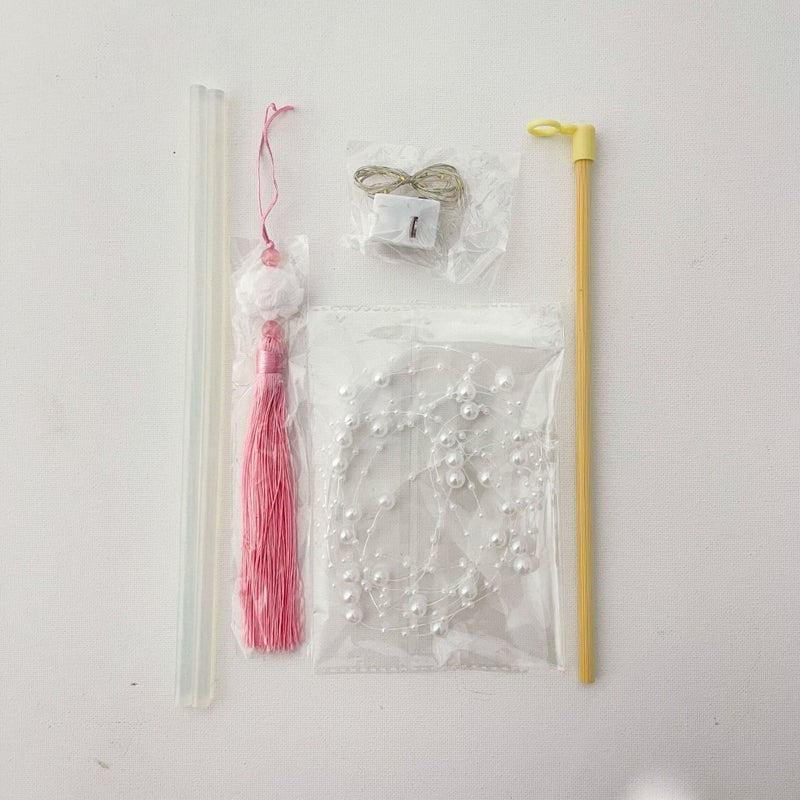 Generic Artificial Lily DIY Craft Stamen Transparent bead chain -2 m  - Image 5