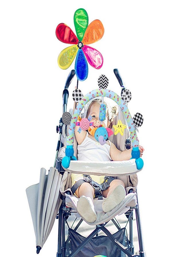 Caterbee Travel Arch Bassinet Mobile Toys for Infant & Toddlers,Clip on Stroller Toy Crib Accessory & Pram Activity Bar Toy for Indoor and Outdoor (Elephant) - Image 3