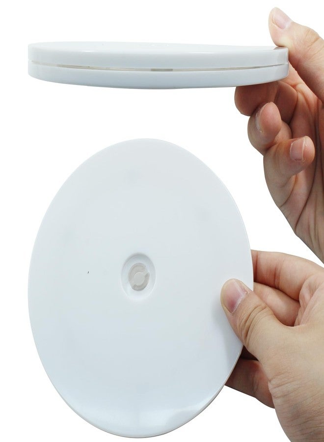 Cionyce 6 inch Acrylic Lazy Susan Turntable, White Turntable Organizer Round Rotating Plate for Kitchen Pantry Cabinet Cake Cookie Decorating, 30-lb Load Capacity (360˚ Rotation) - Image 3