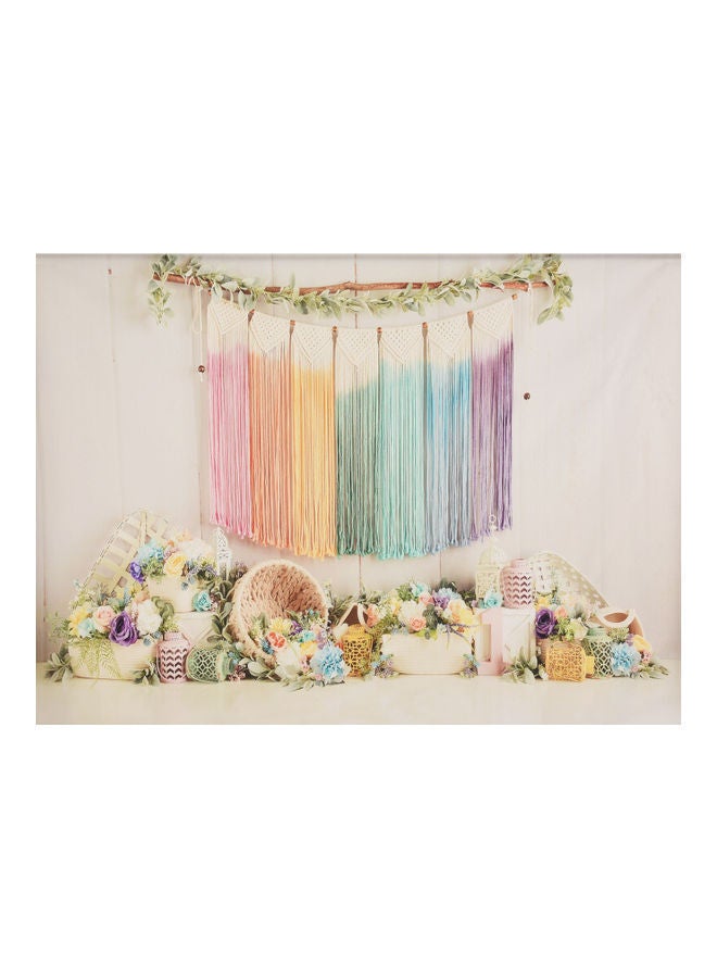 NIBEMINENT Portrait Background Photography Studio Props With Flower Pattern Multicolour - Image 1