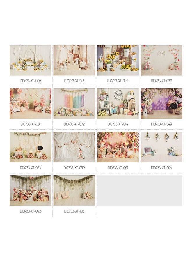 NIBEMINENT Portrait Background Photography Studio Props With Flower Pattern Multicolour - Image 5