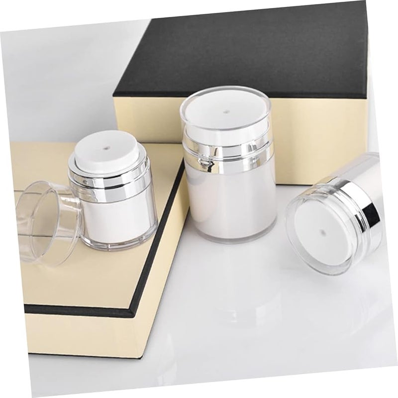 Didiseaon 50ml زجاجات كريم بدون هواء 2 حزمة غطاء لولبي مضخة موزع مرطب للسفر - Image 4