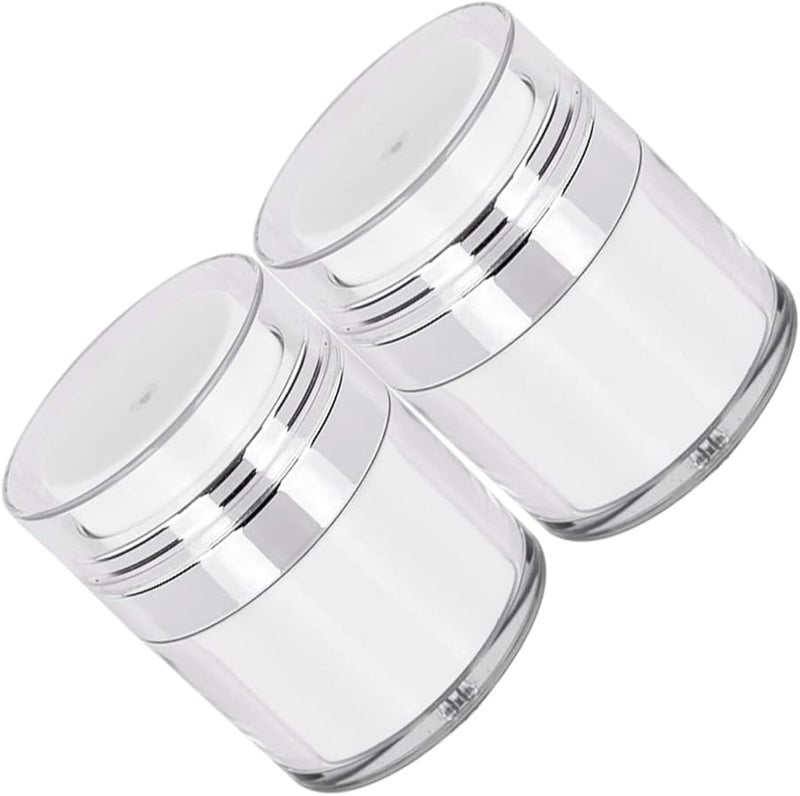 Didiseaon 50ml زجاجات كريم بدون هواء 2 حزمة غطاء لولبي مضخة موزع مرطب للسفر - Image 2