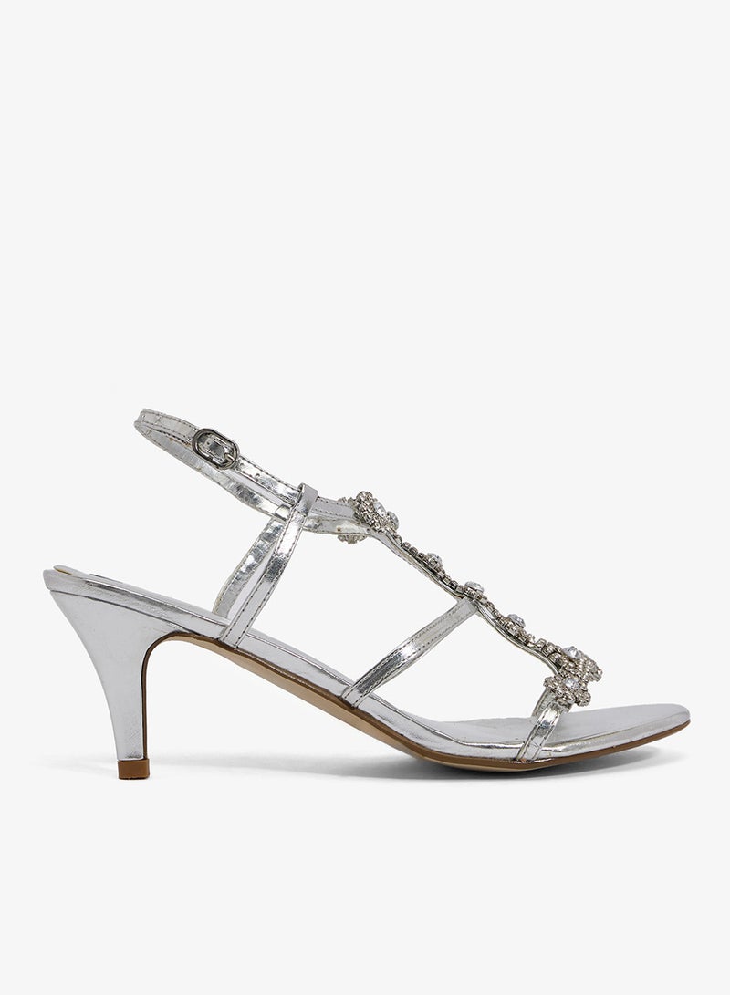 Spot-On Mid Heeled Sandal - Image 1