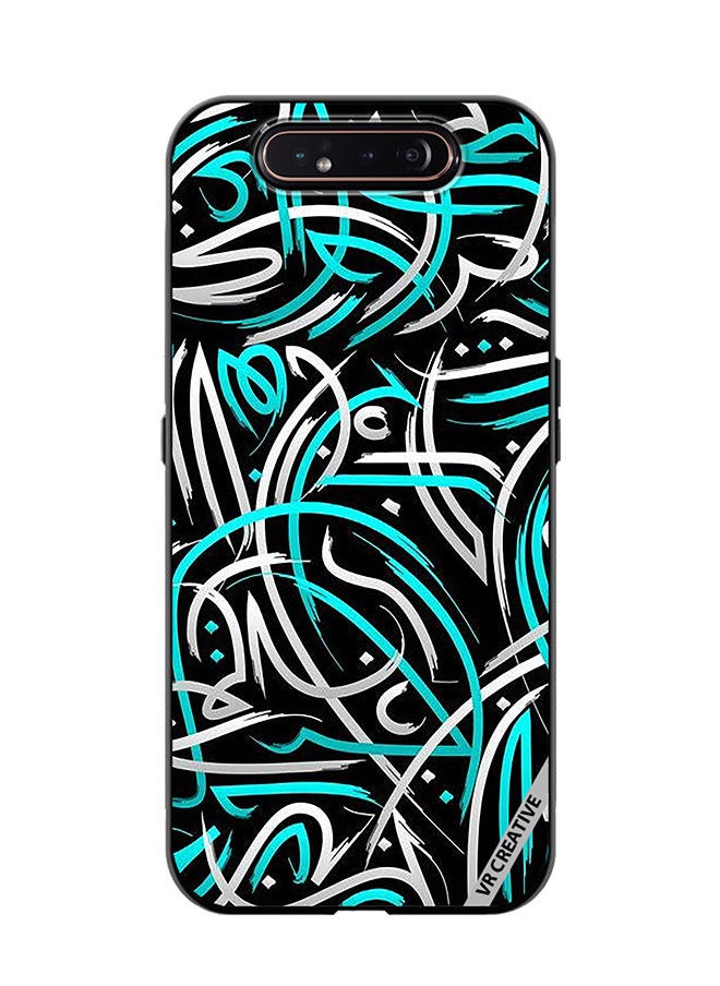 Protective Case Cover For Samsung Galaxy A80 Layers Design Multicolour