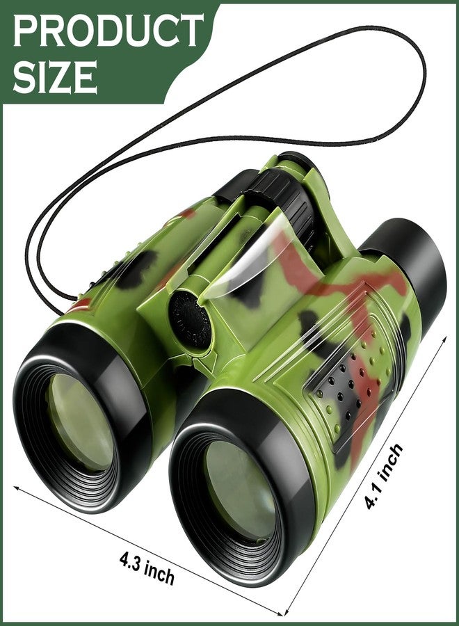Deekin 16 Toy Binoculars with Neck String Learning Novelty Binocular Bulk Jungle Safari Hunting Party Favor for Explorer Gifts Bird Watching Camping Hunting, 4.3 x 4.1 Inch(Camouflage) - Image 2