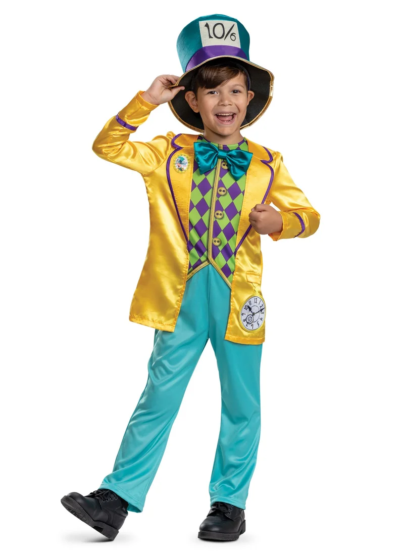 Party Centre Mad Hatter Alice in Wonderland Classic Costume for Kids, Storybook Costume