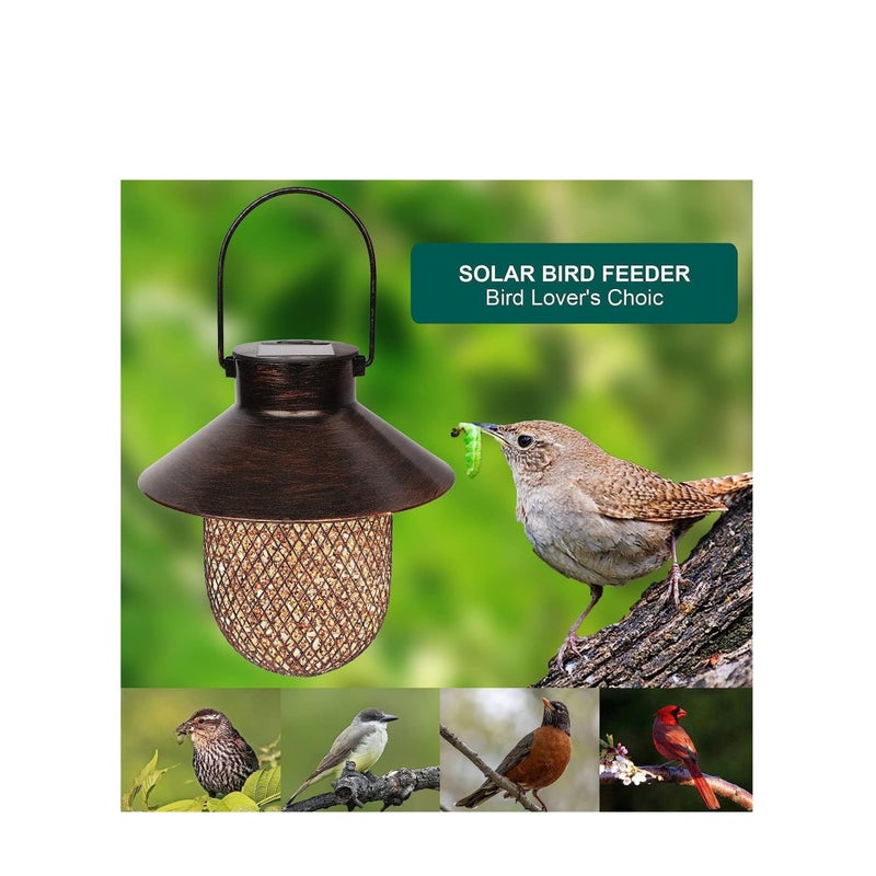SOLARAE Bird Feeders Squirrel Proof Wild Bird Seed Feeders Outdoor Bird Feeders Waterproof with Seed Capacity for Cardinal Sparrow Finch Chickadee etc for Outdoors Hanging - Image 4