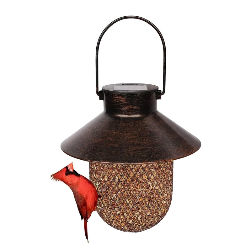 SOLARAE Bird Feeders Squirrel Proof Wild Bird Seed Feeders Outdoor Bird Feeders Waterproof with Seed Capacity for Cardinal Sparrow Finch Chickadee etc for Outdoors Hanging - Image 1