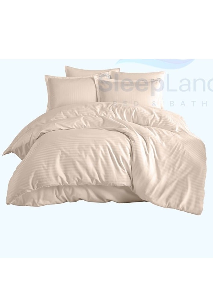 سليب لاند بكج النوم الفندقي – لباد 200×200 سم + واقي مرتبة + طقم واقي مخدة + منشفة قطن 70×140 سم + مفرش فندقي بيج - Image 5