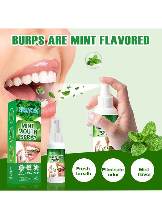 ERAYCEE Mint Mouth Spray, Fresh Breath Spray Bad Breath Treatment for Adults, Dry and Bad Mouth Smell Removing Spray, Easy to Carry and Handy Fresh Breath Serum 30ML - Image 2