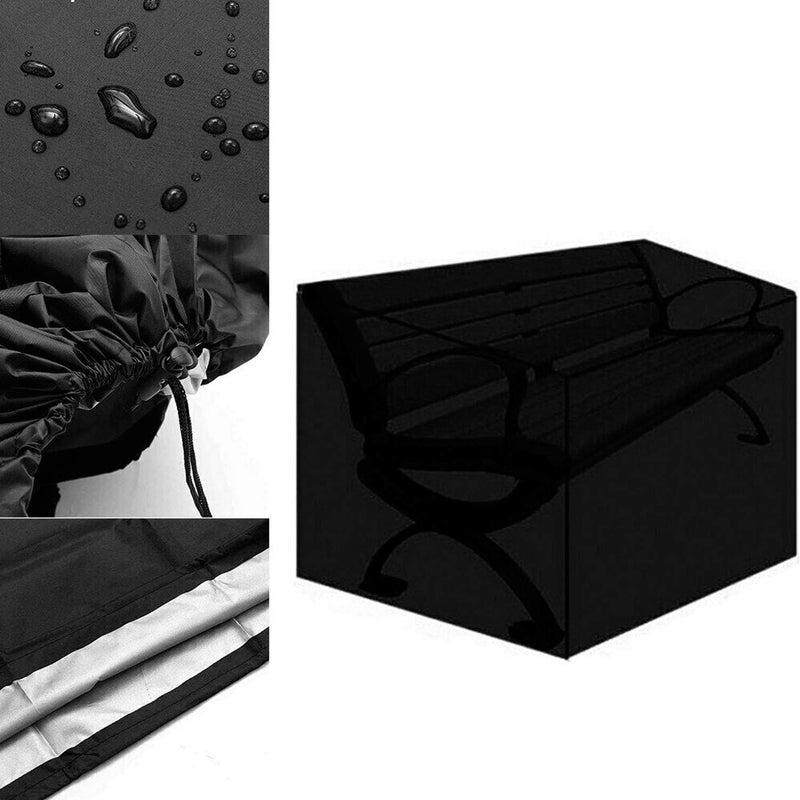 Conpus Waterproof Outdoor Bench Cover - Two Seater Garden Bench Cover with Durable 210D Oxford Material+ Extra PVC Coating, Patio Bench Cover - 53" L x 26" W x 35" H INCH - Image 3