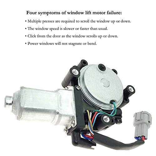 Syconeer Power Window Lift Motor Front Left Driver Side for 2004-2014 Nissan Titan 2004 Nissan Pathfinder Armada 2005-2014 Nissan Armada 2004-2011 Infiniti QX56 Replace OE 80731-ZT01A 80731-9FJ0A - Image 5
