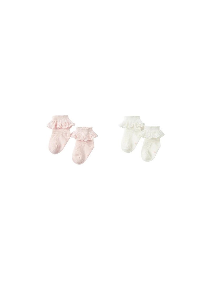 Dave & Bella Girls Lace socks set - Image 4