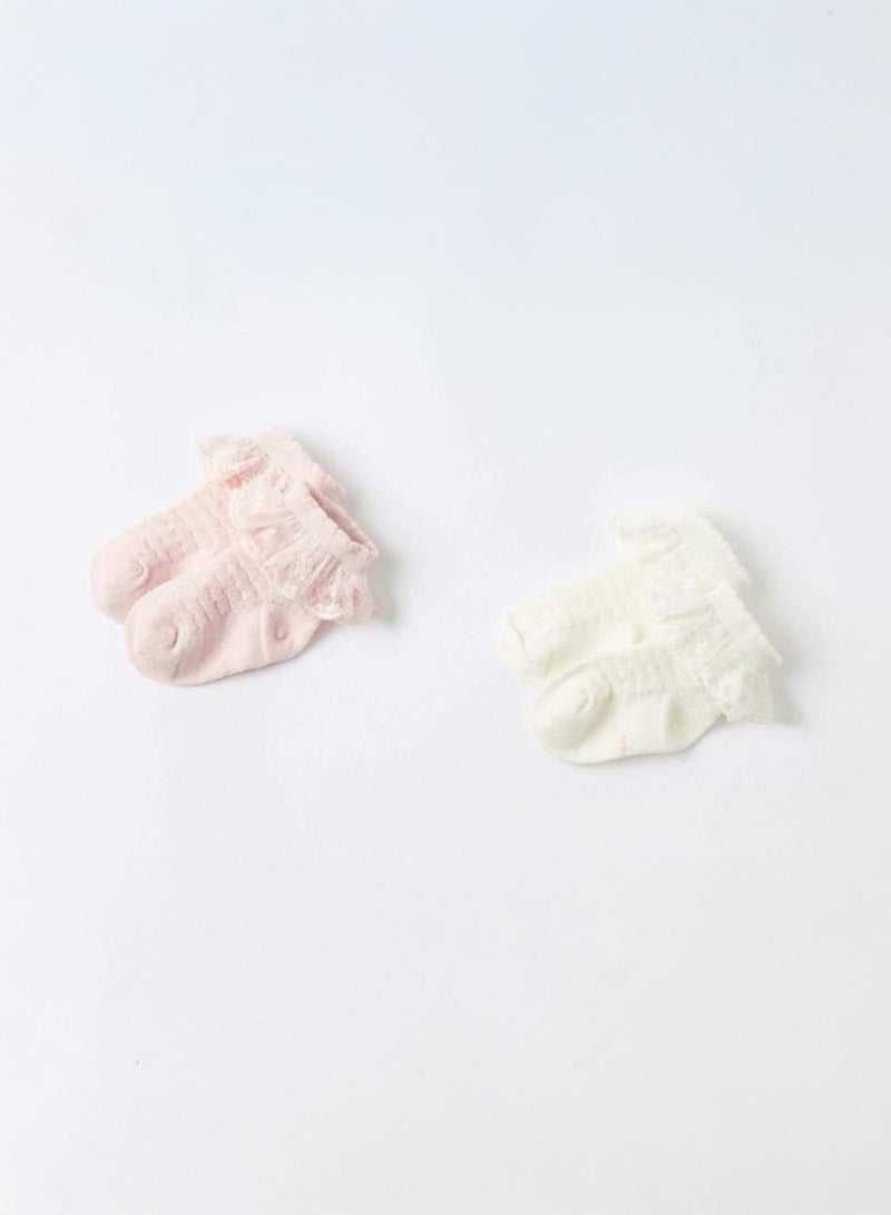 Dave & Bella Girls Lace socks set - Image 1