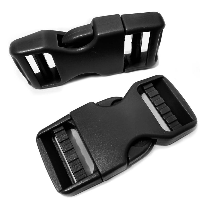 ONE WVW PIN Buckle 1" Wide Inside, Quick Side Release Buckle for 1 inch/25mm Webbing Straps, Heavy Duty Plastic Buckles Dual Adjustable No Sewing Clips for Boat Cover Luggage Strap Pet Collar Backpack Replacement - Image 1