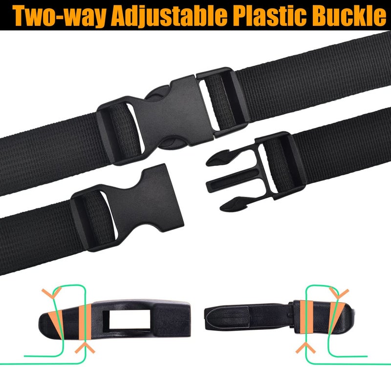ONE WVW PIN Buckle 1" Wide Inside, Quick Side Release Buckle for 1 inch/25mm Webbing Straps, Heavy Duty Plastic Buckles Dual Adjustable No Sewing Clips for Boat Cover Luggage Strap Pet Collar Backpack Replacement - Image 5
