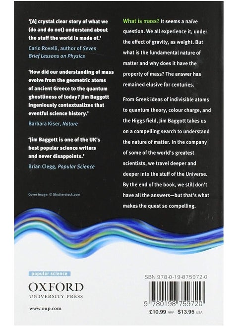 Mass: The quest to understand matter from Greek atoms to quantum fields