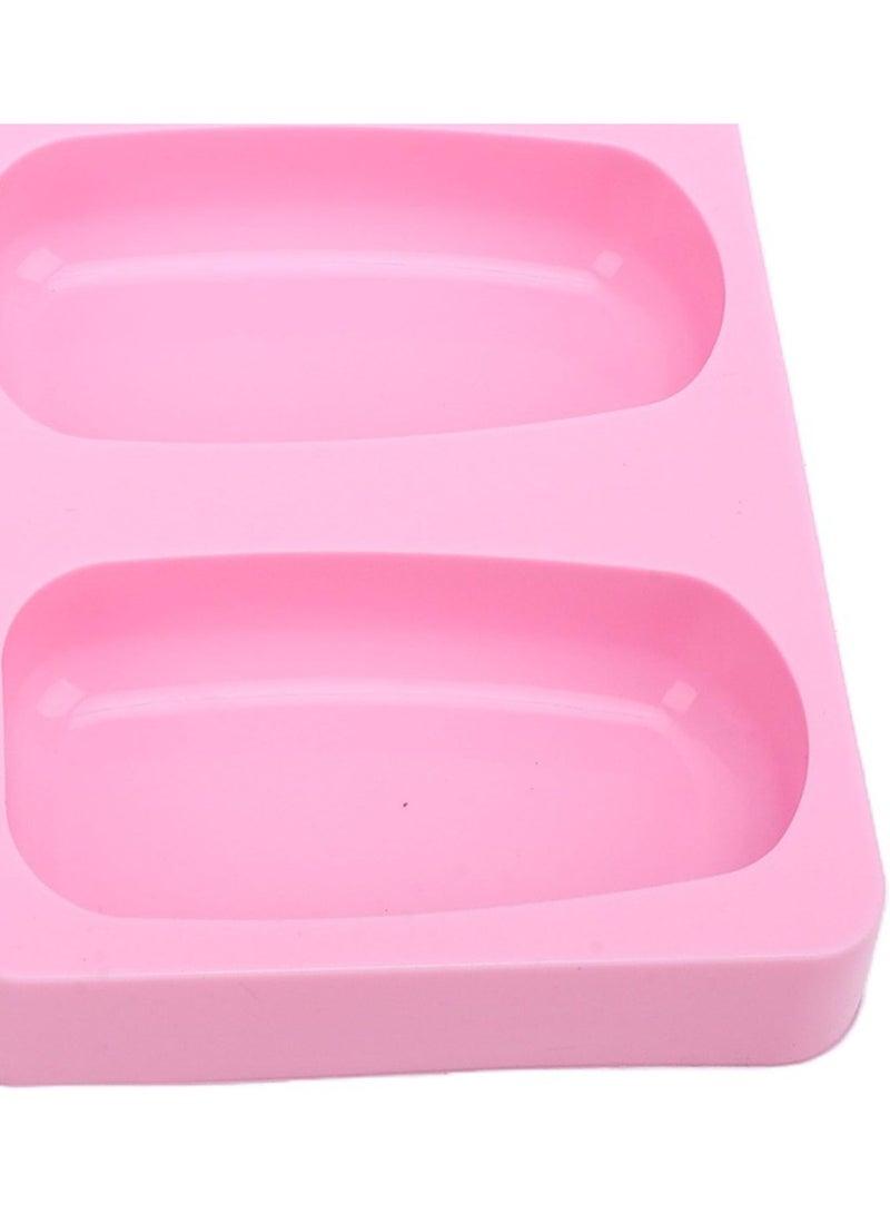 JUE-FISH Pink 4-Cavity Silicone Popsicle Mold Set with 50 Wooden Sticks, Reusable Cakesicle & Ice Cream Mold - Image 3
