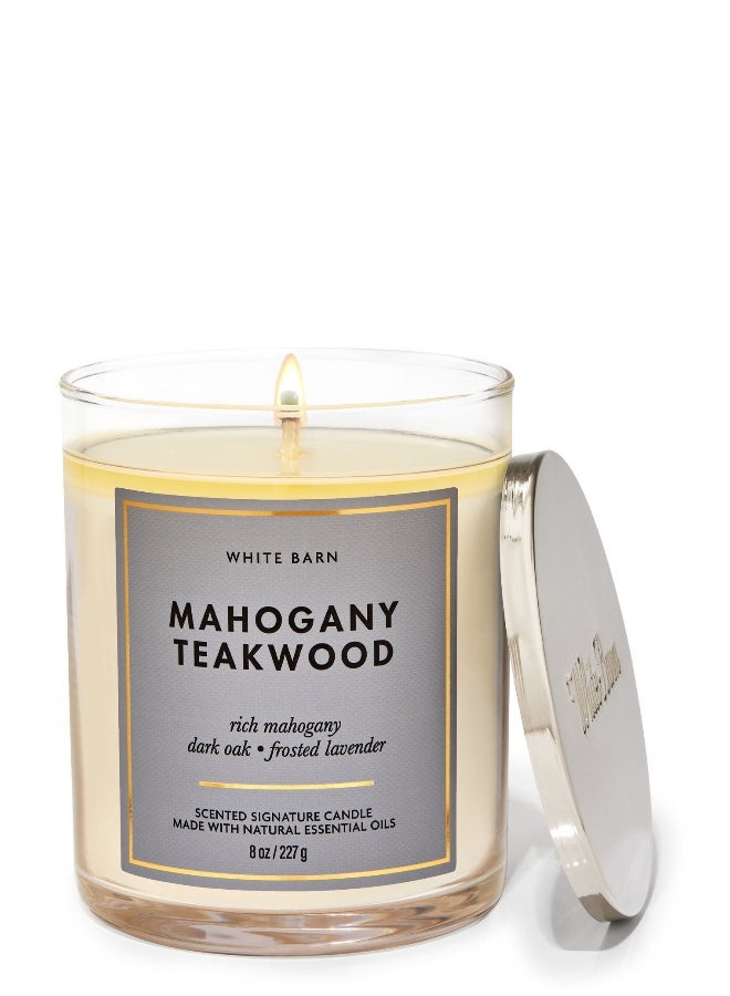 Bath & Body Works Mahogany Teakwood Signature Single Wick Candle 