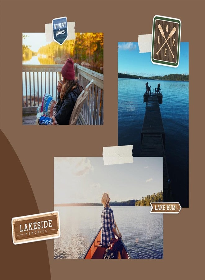 Trendzeen Lake Stickers For Scrapbooking - Lake Scrapbook Sticker for Planner, Photo Album, Decor, DIY Crafts, Journal - Decorative Camping Stickers Set with Nature, Lake Life, Outdoor Adventure Theme - 2 Items - Image 3